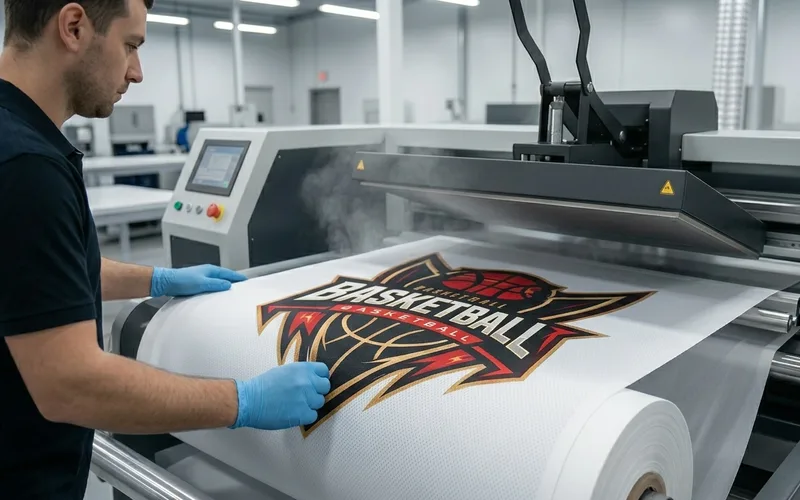 Basketball jersey laser cutting production