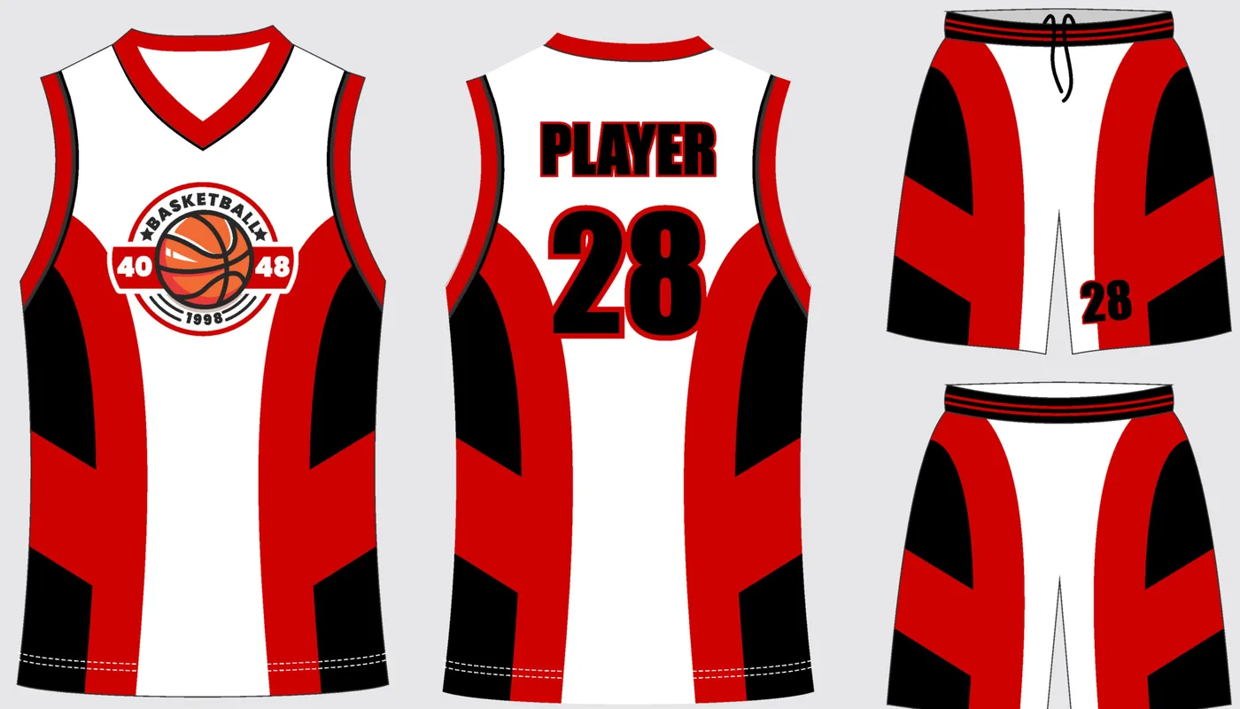 Basketball Uniform Crimson Onyx — jersey and shorts
