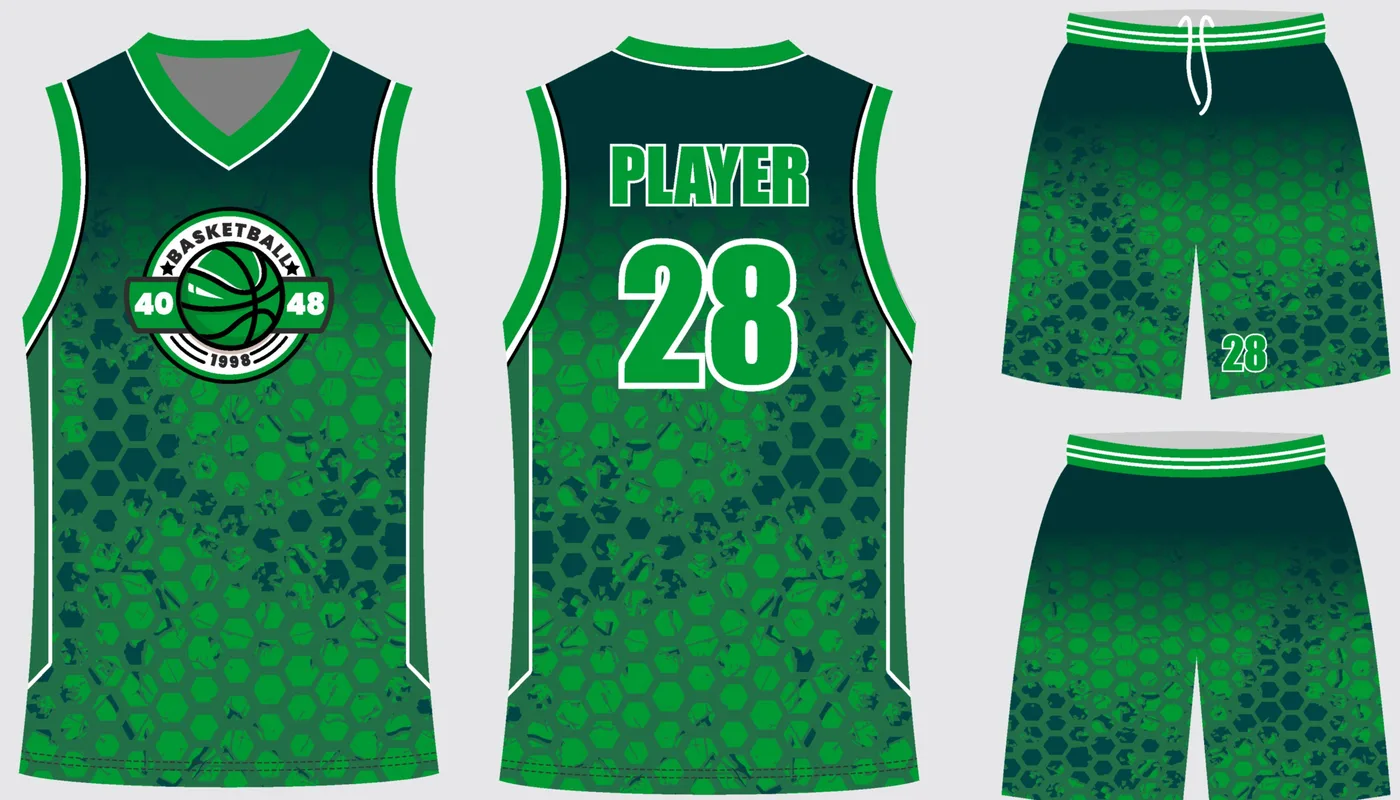 Basketball Uniform Forest Emerald — jersey and shorts