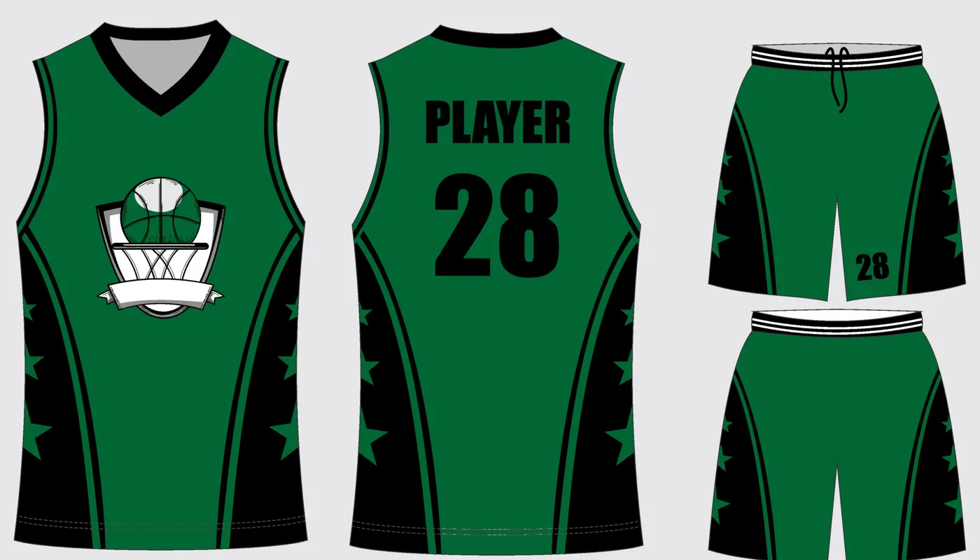 Basketball Uniform Forest Onyx — jersey and shorts
