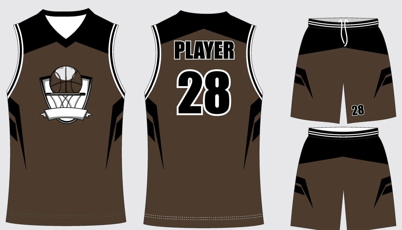Basketball Uniform Graphite Onyx Rush — jersey and shorts