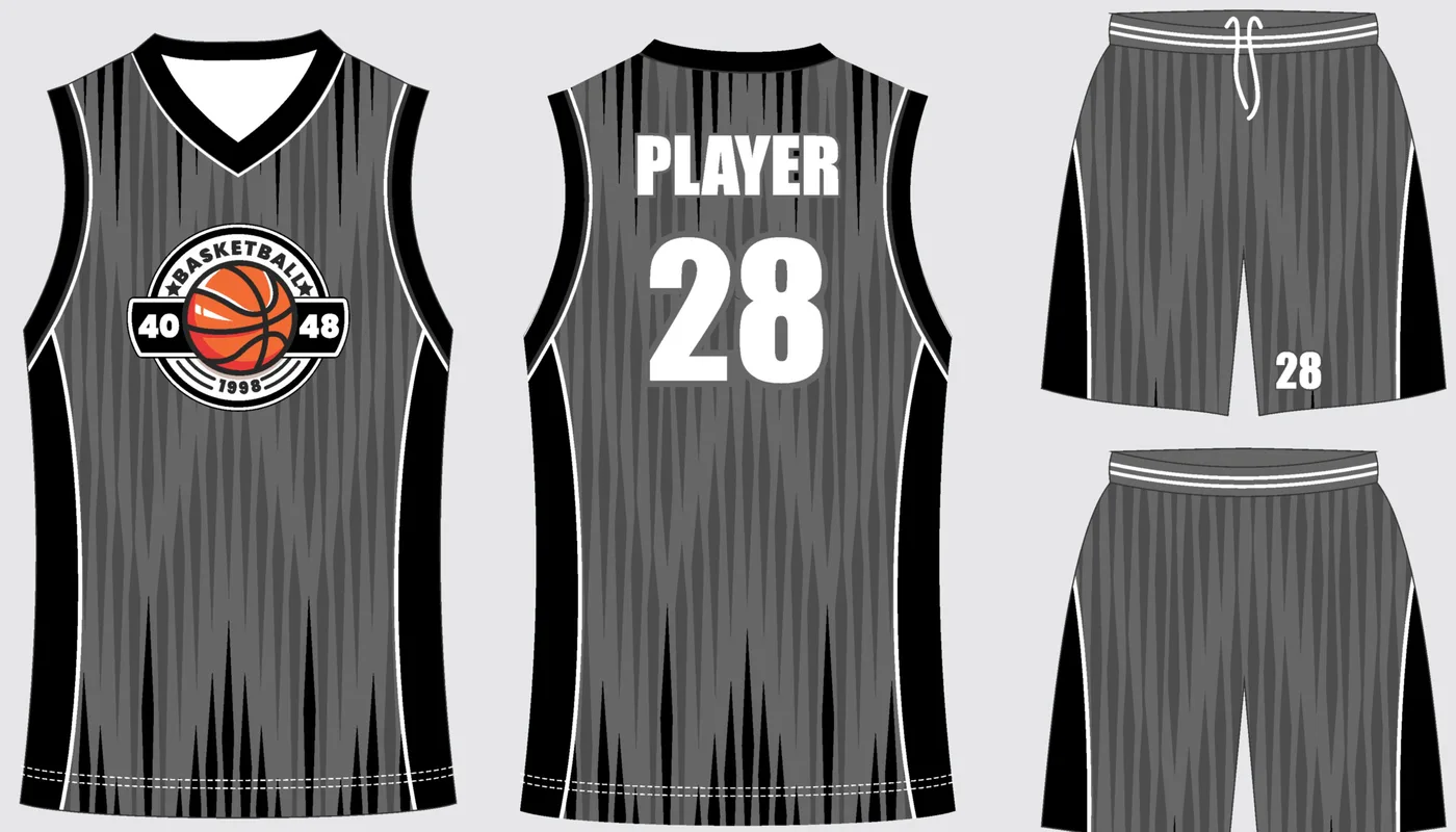 Basketball Uniform Graphite Onyx Trace — jersey and shorts