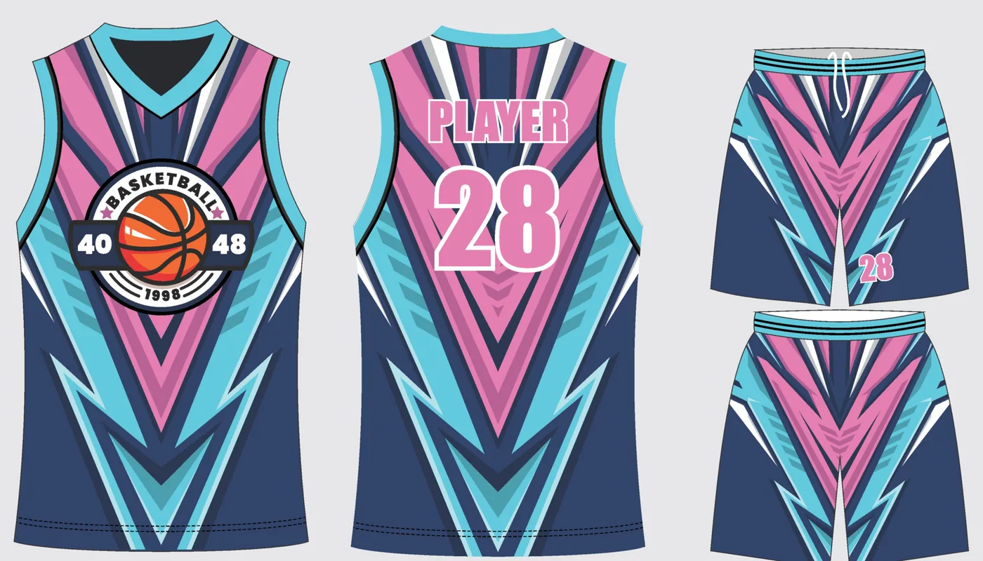 Basketball Uniform Graphite Sky — jersey and shorts