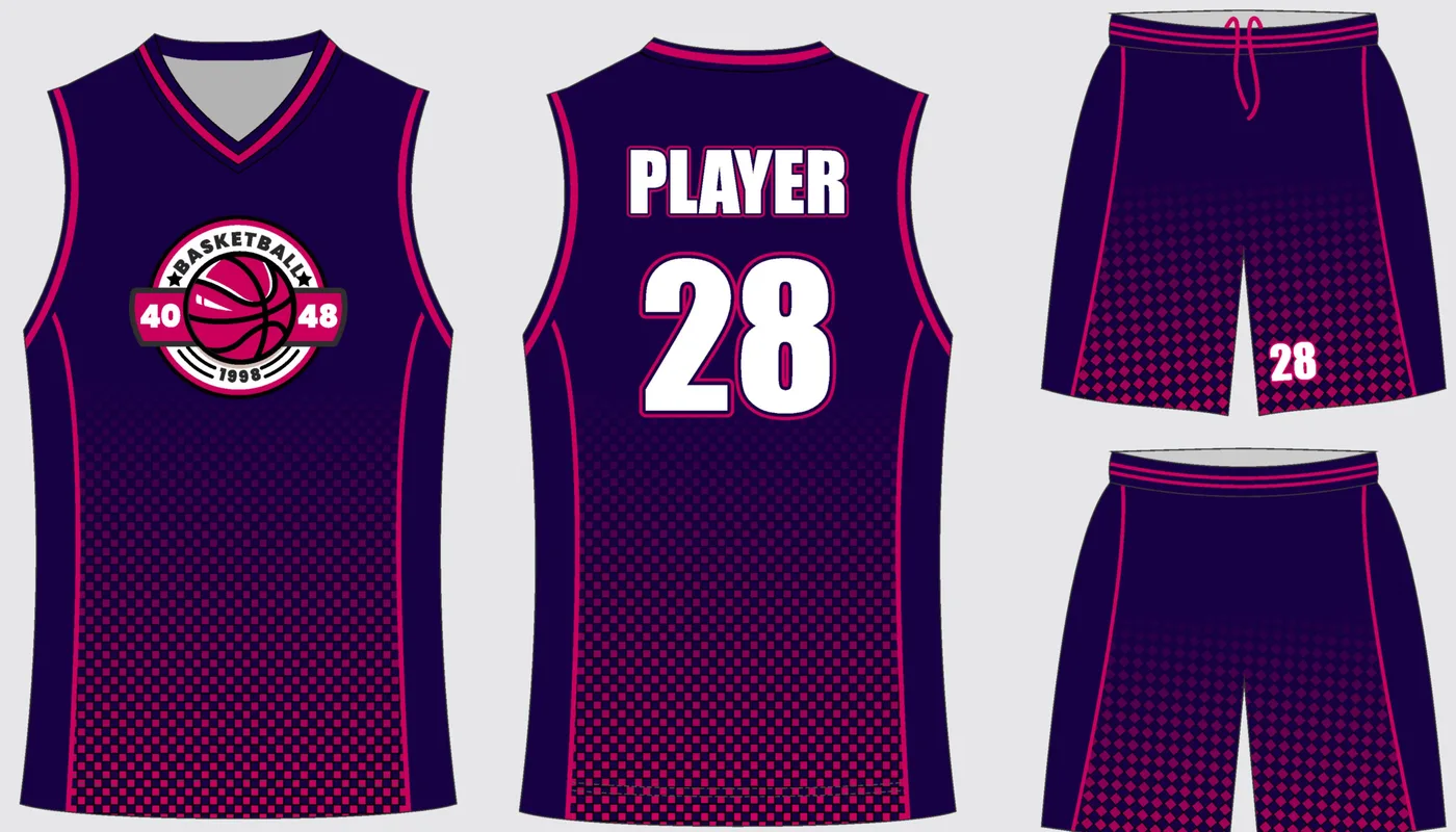Basketball Uniform Navy Onyx Blaze — jersey and shorts