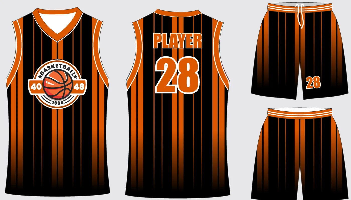 Basketball Uniform Onyx Copper — jersey and shorts