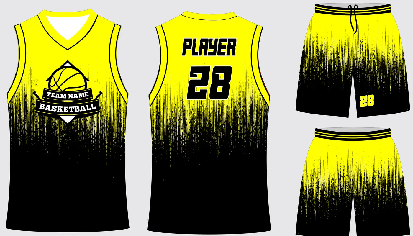 Basketball Uniform Onyx Gold Rush — jersey and shorts