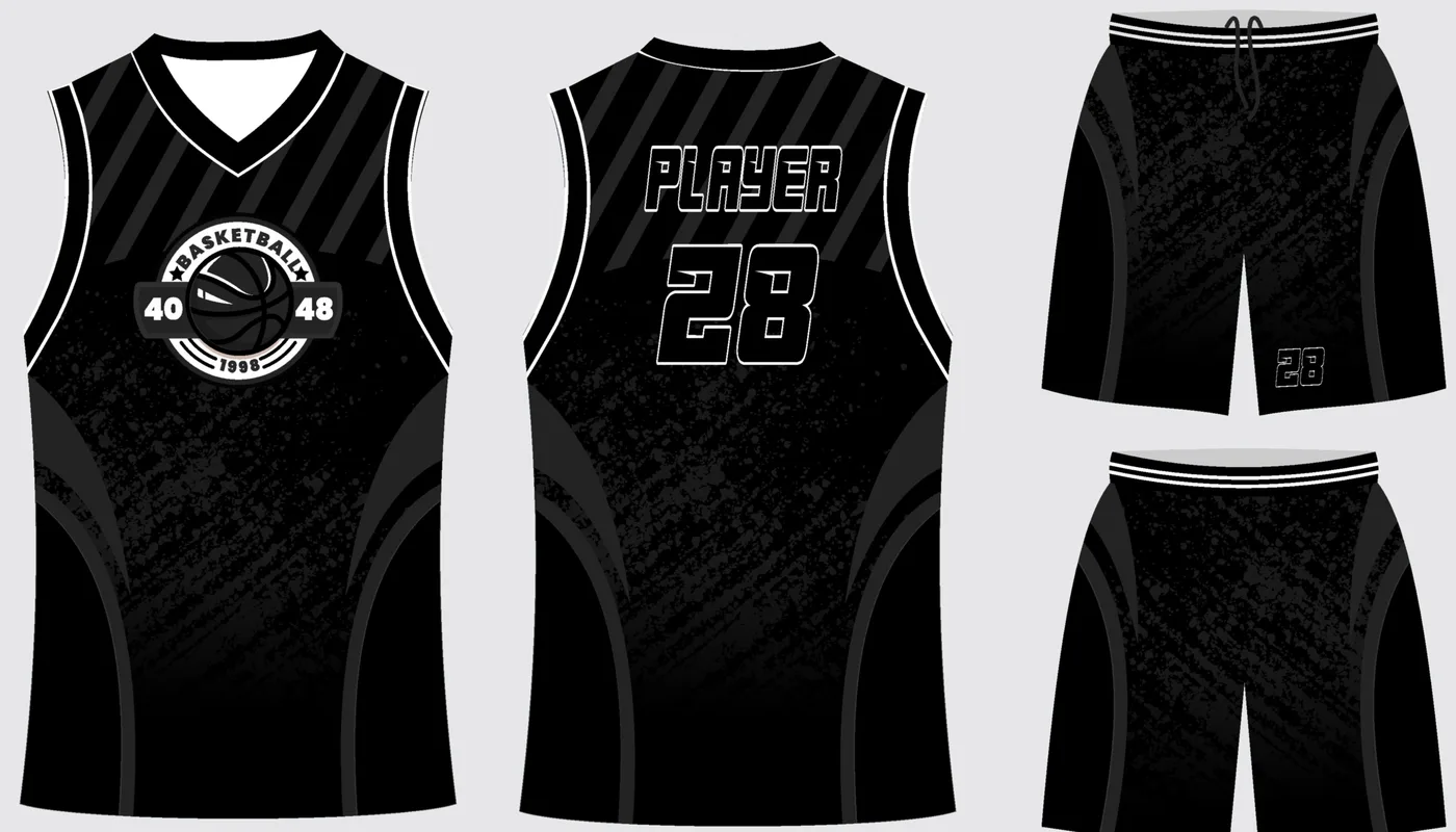 Basketball Uniform Onyx Graphite Bolt — jersey and shorts
