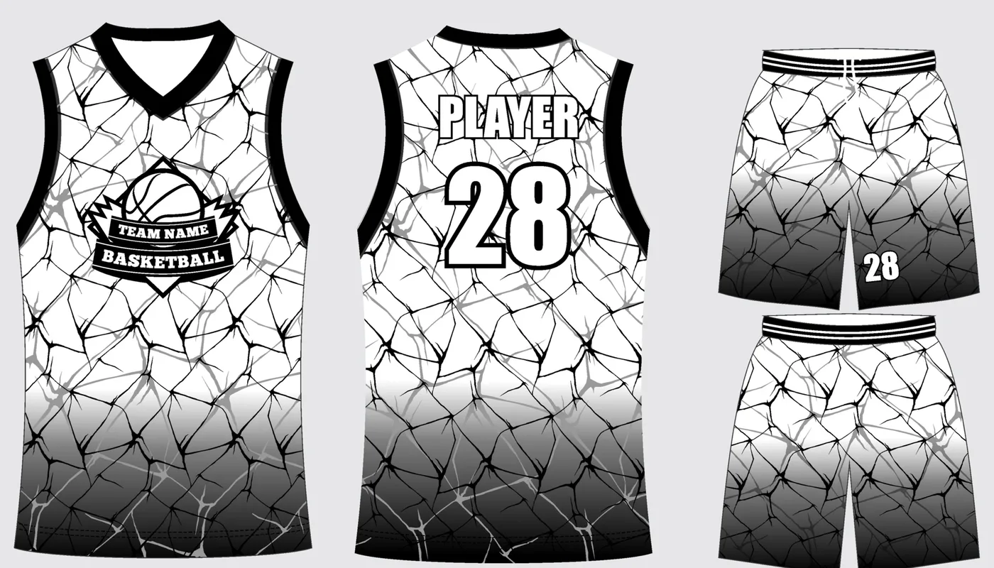 Basketball Uniform Onyx Graphite Prism — jersey and shorts