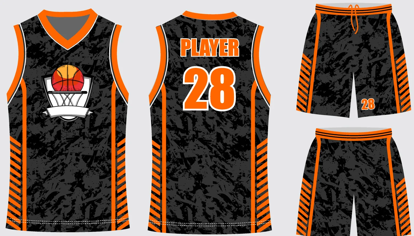 Basketball Uniform Onyx Graphite Vortex — jersey and shorts