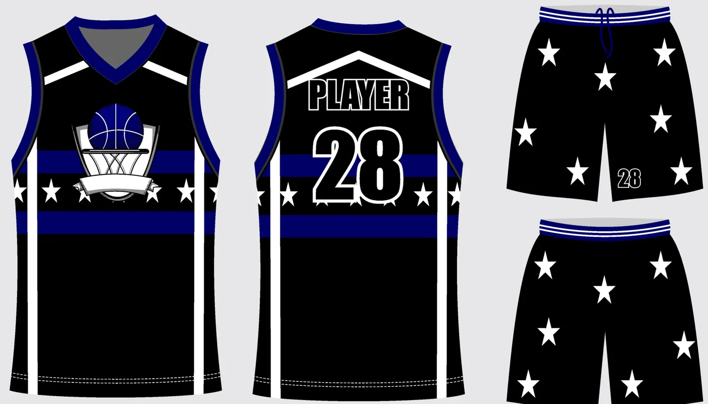 Basketball Uniform Onyx Navy Rush — jersey and shorts