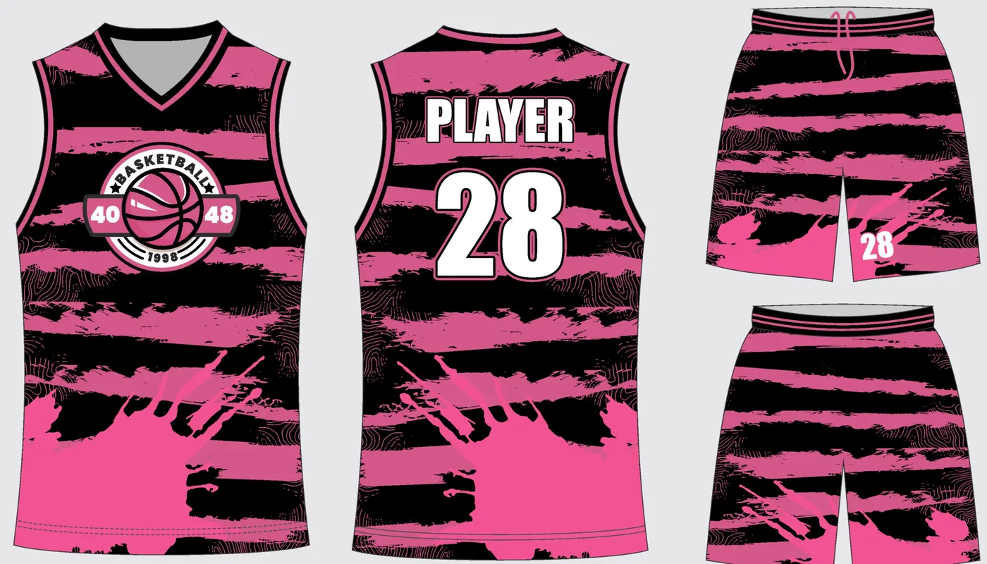 Basketball Uniform Rose Onyx — jersey and shorts