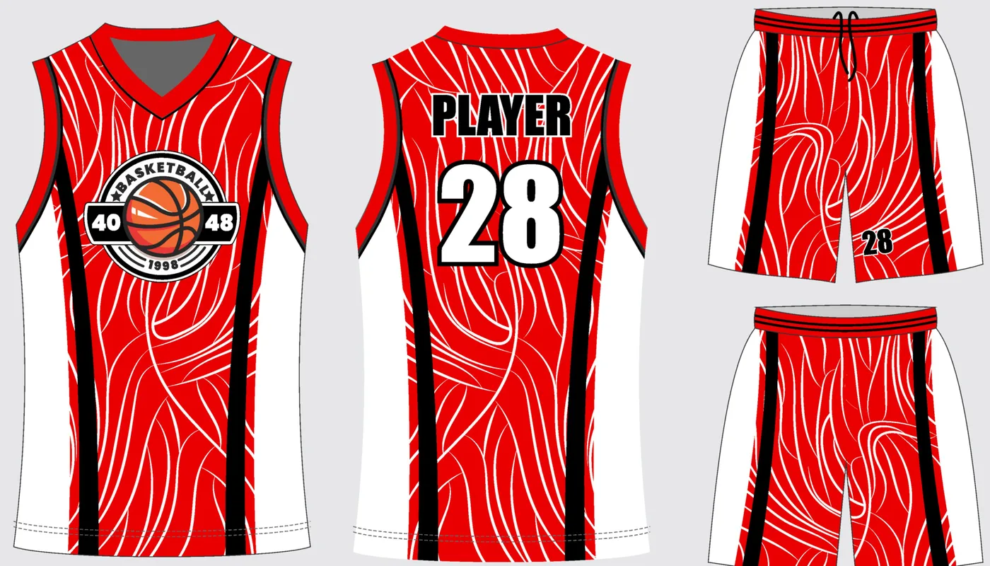 Basketball Uniform Scarlet Onyx — jersey and shorts