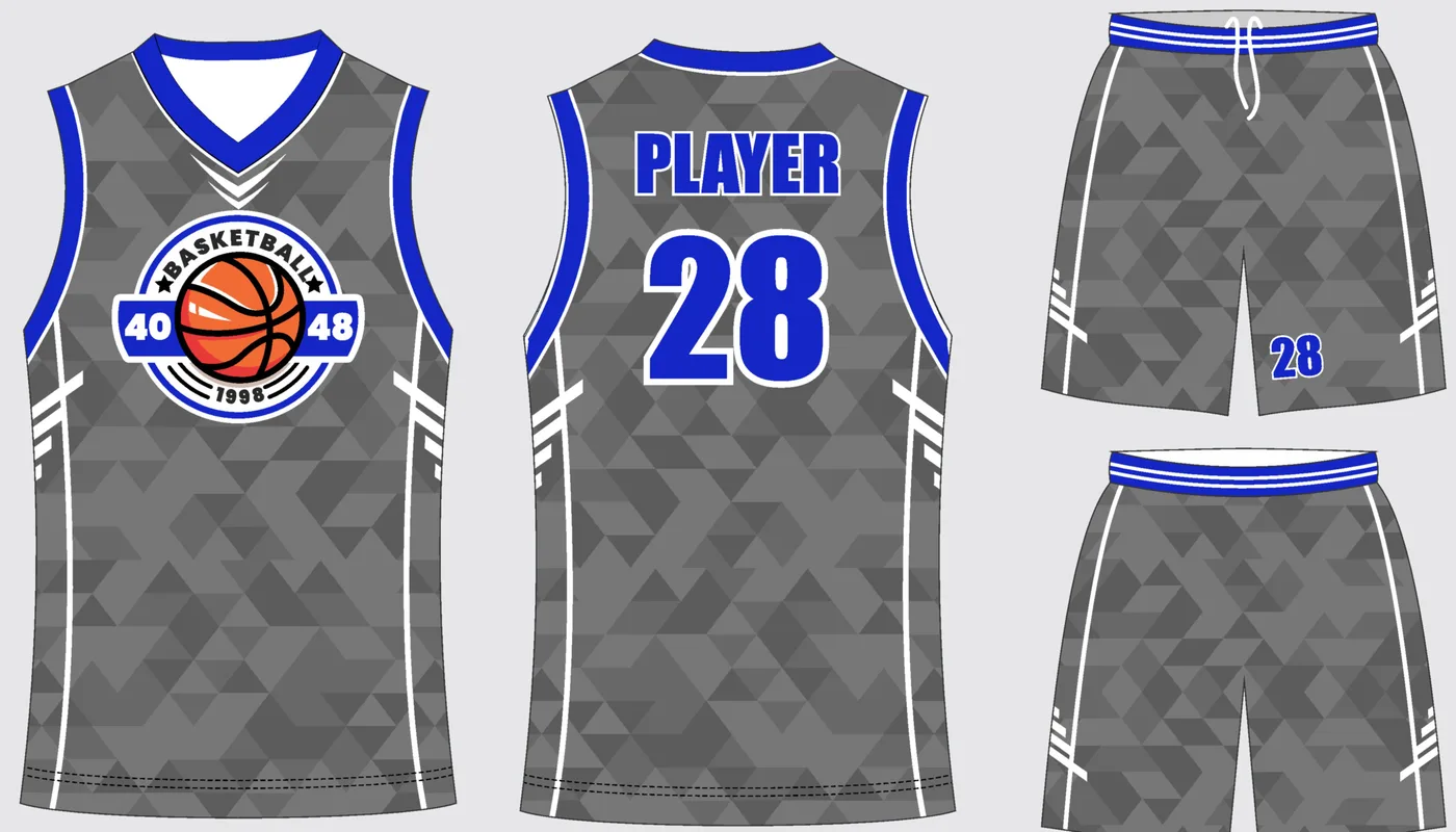Basketball Uniform Steel Graphite — jersey and shorts